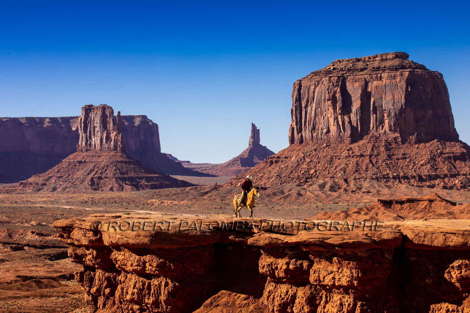 Cow-boy à Monument Valley